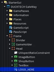 Logo placeholder in the GateWay interface